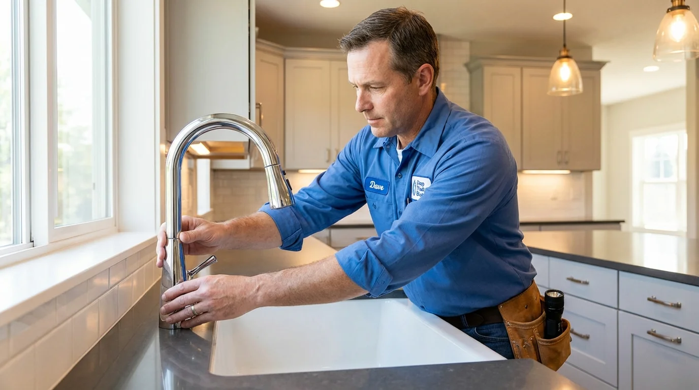 Kitchen faucet installation by Johns Plumbing LLC in Fillmore